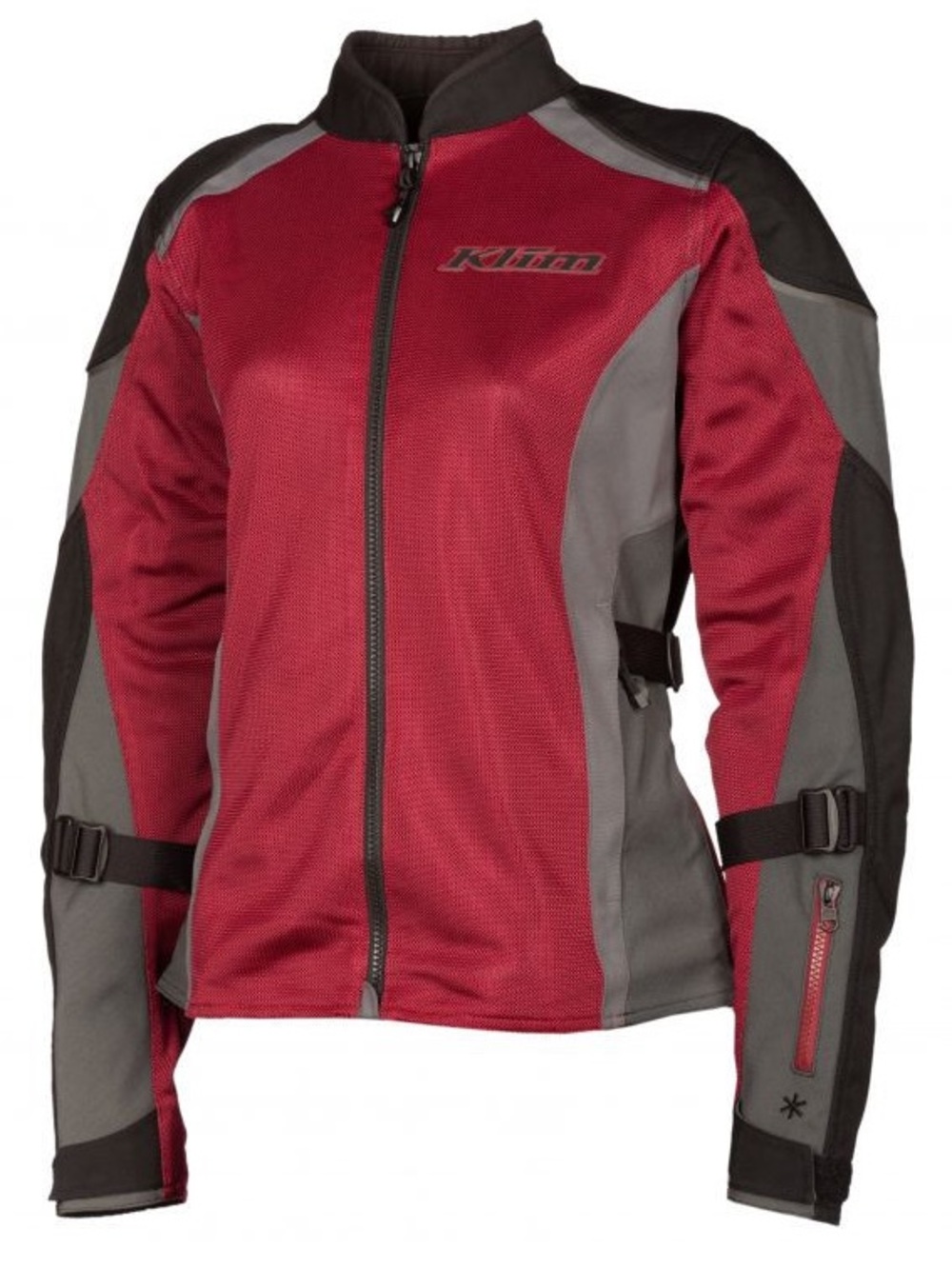 Women’s Klim’s Red and Gray Technical Riding Motorcycle Jacket - Large